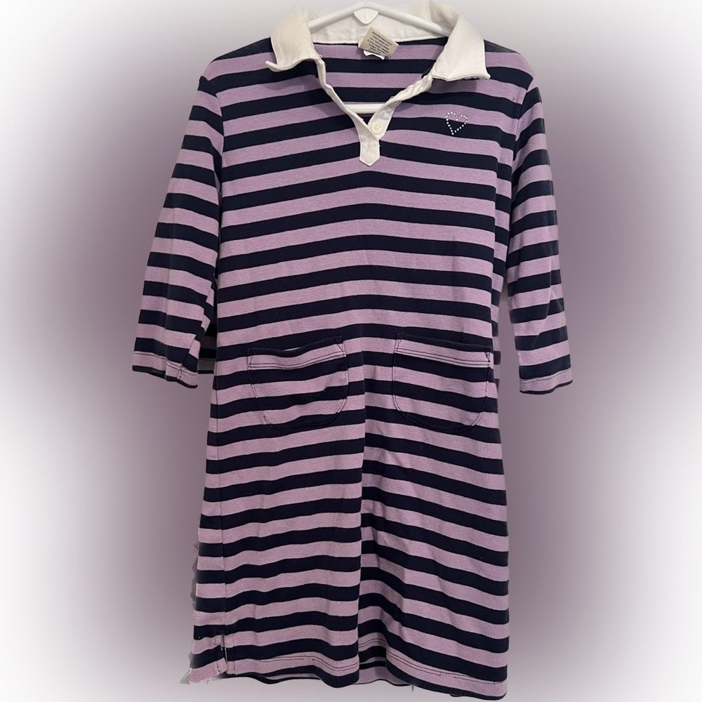 Kids Old Navy Purple Striped Dress